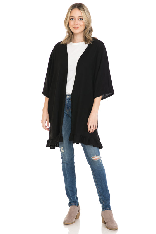 Ruffle Trimmed Cardigan  Search this page