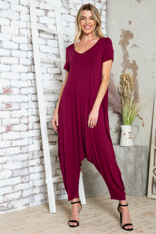 Solid Harem Jumpsuit